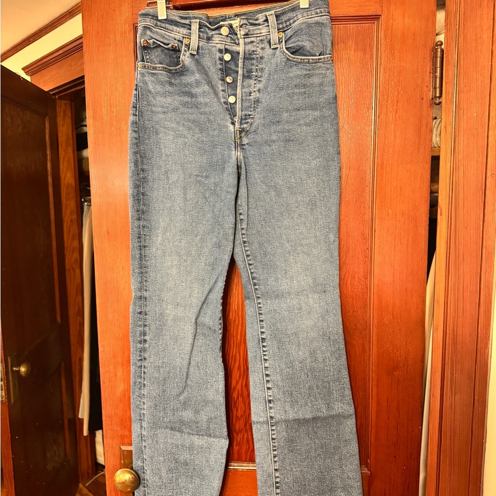 Levi Ribcage Boot Blue Women's Jeans